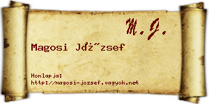 Magosi József névjegykártya